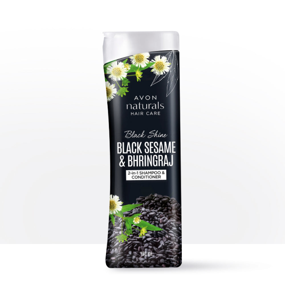 Avon Naturals Black Shine 2-in-1 Shampoo & Conditioner (180ML)