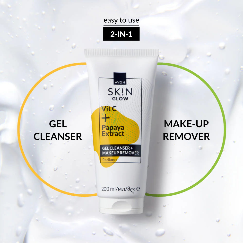SK!N Glow Vit C + Papaya Extract Gel Cleanser + Makeup Remover