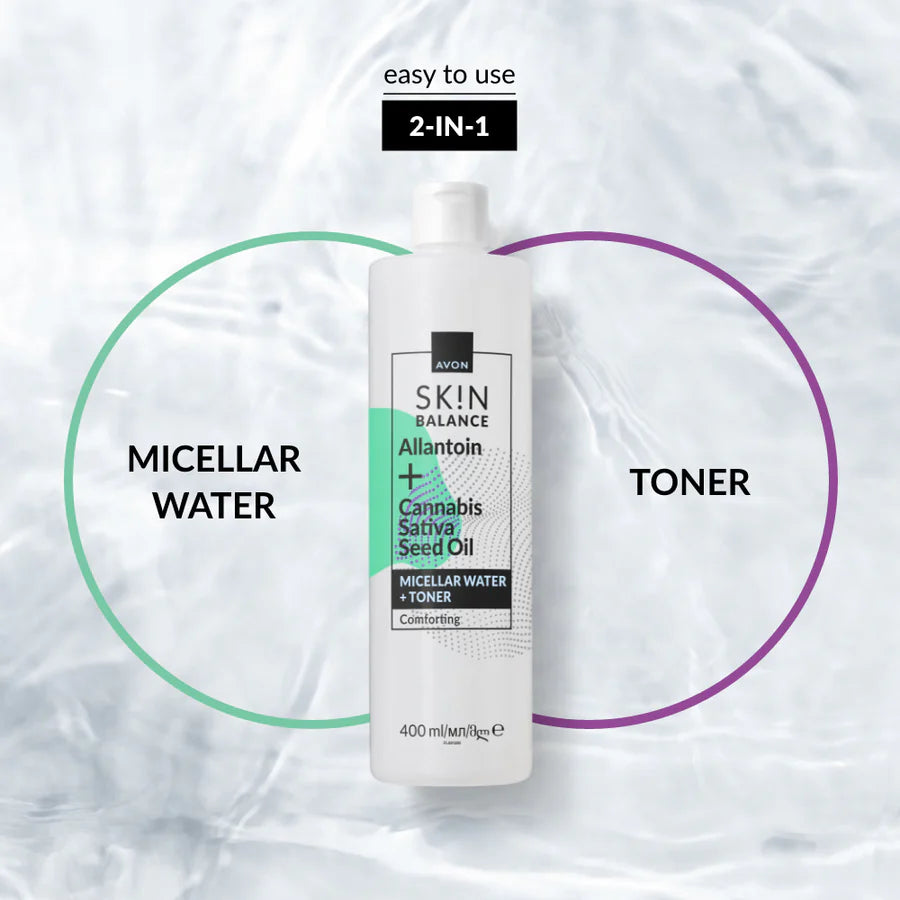 SK!N Balance Allantoin + Cannabis Sativa Seed Oil Micellar Water + Toner