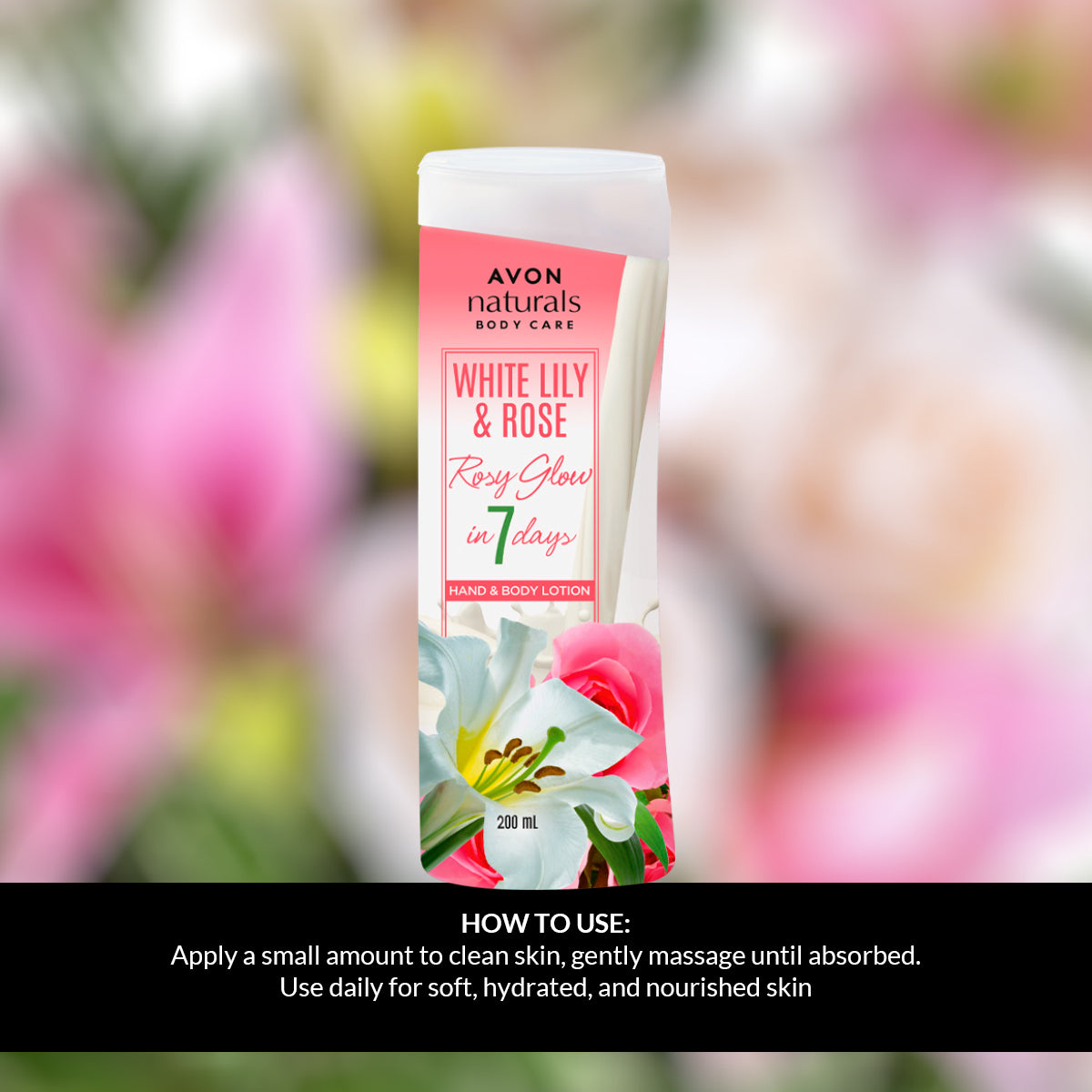 Avon Naturals White Lily & Rose Hand & Body Lotion