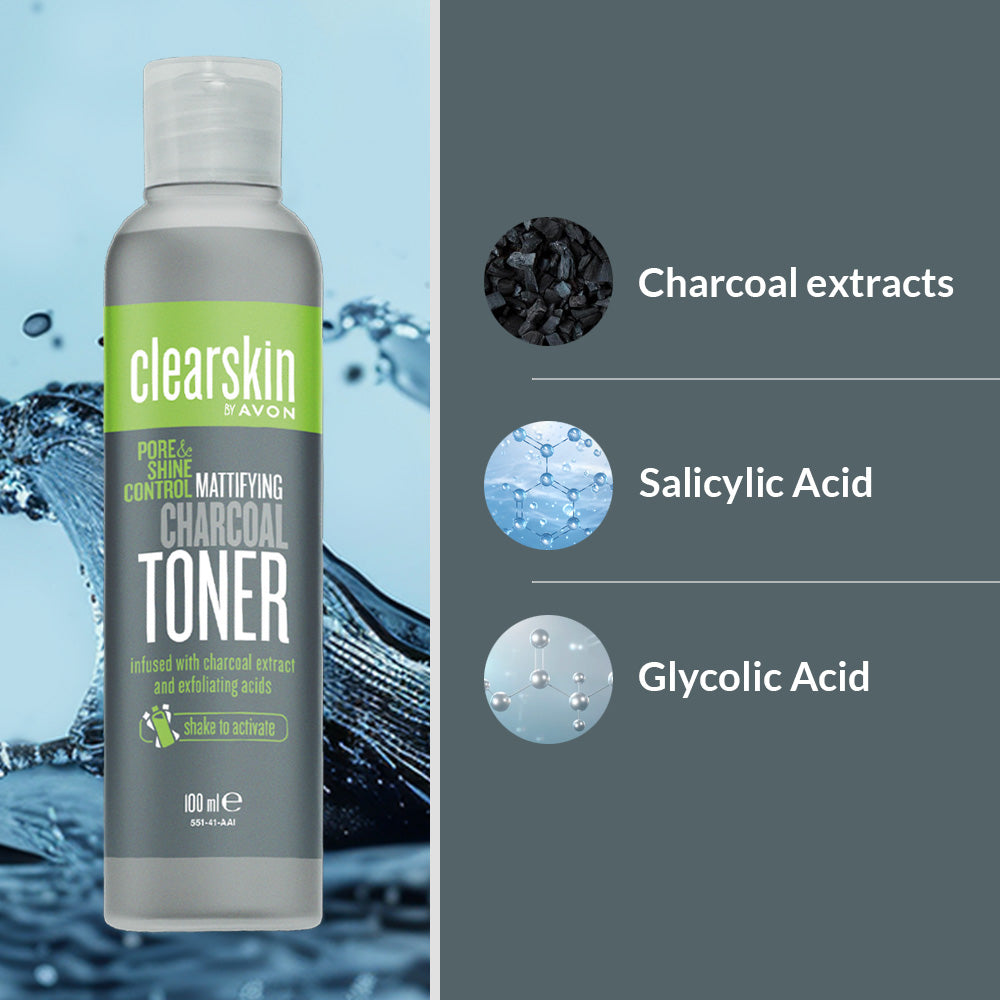 Avon Clearskin Pore & Shine Control Mattifying Charcoal Toner