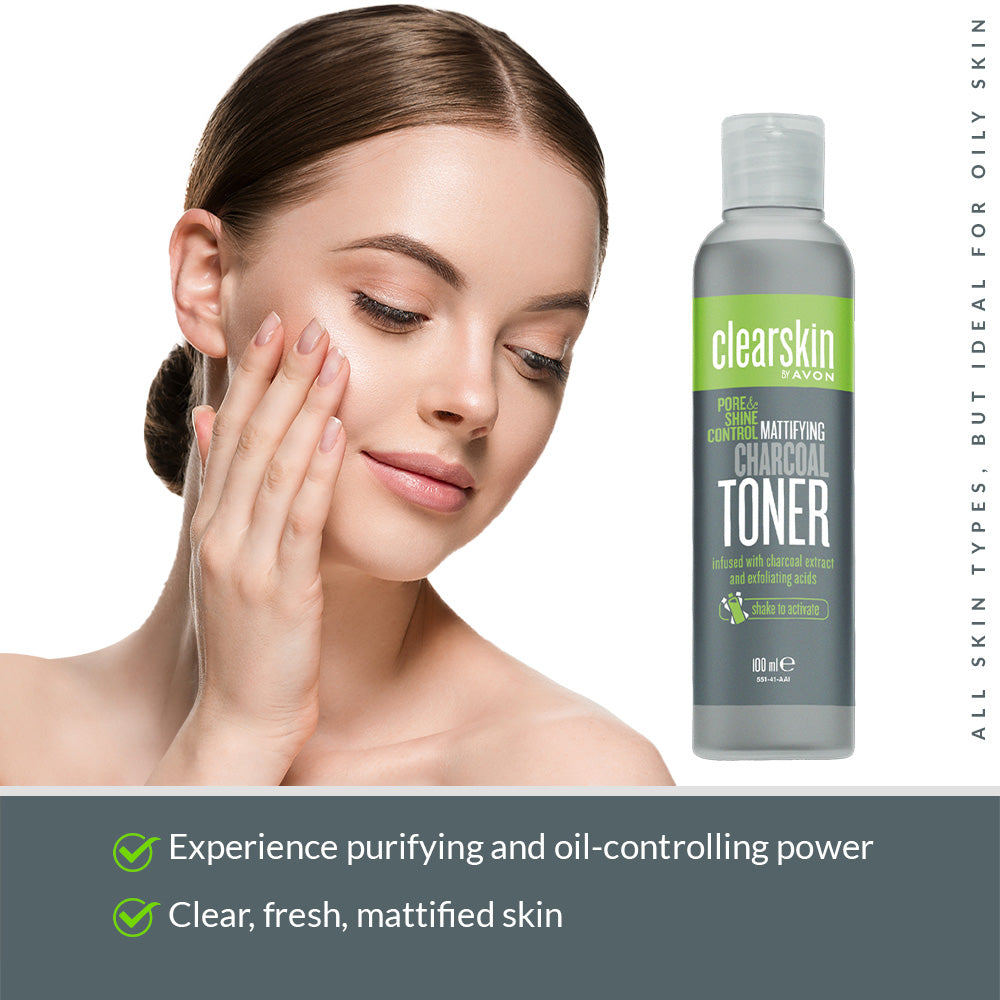 Avon Clearskin Pore & Shine Control Mattifying Charcoal Toner