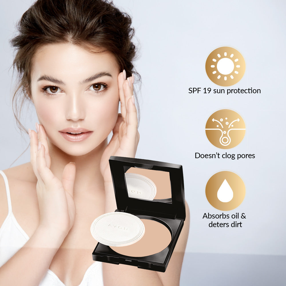 Avor Powder Avon Flawless True Matte Pressed Powder - Natural 10 gm – Avon India