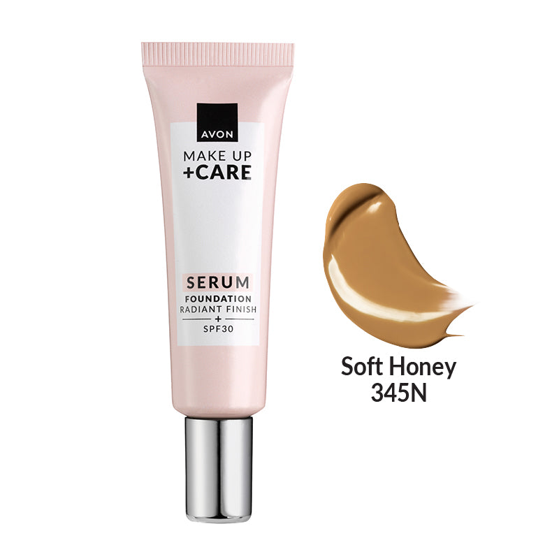 Avon Make Up+ Care Serum Foundation -Soft Honey 345N