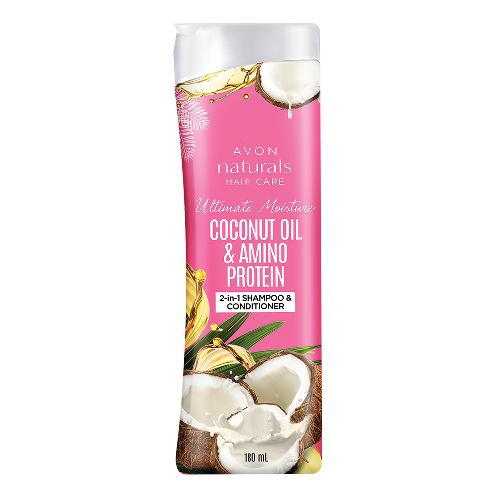 Avon Naturals Coconut Oil & Amino Protein 2-in-1 Shampoo & Conditioner