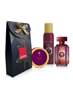 Imari Eclipse Seduction Gift Set : EDP, Body Lotion & Body Spray with Avon Leaf Gift Bag